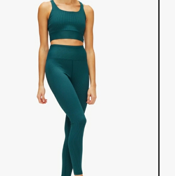 YEAR OF OURS Ribbed Gym Bra & Ribbed High Leggings- M - Picture 1 of 6